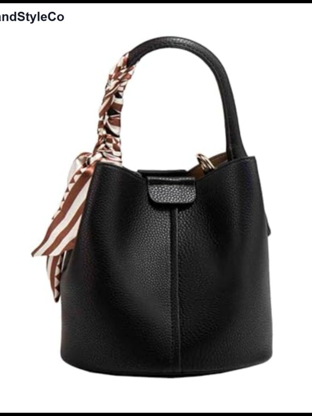 Y2K Mini Bucket Bag PU Leather Crossbody Shoulder Purse